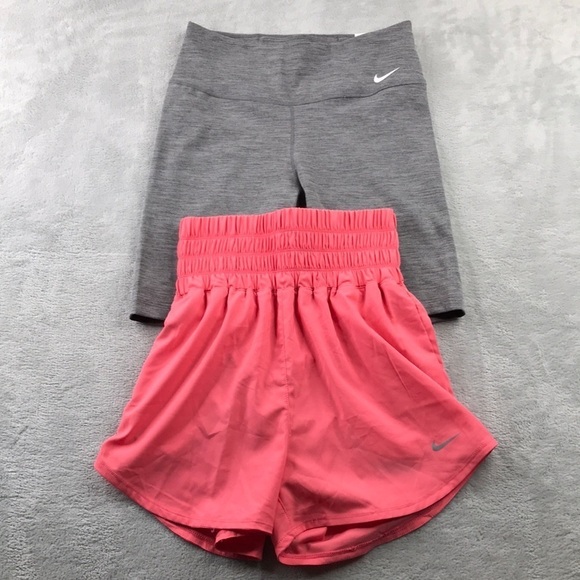 2 Pairs Nike Workout Shorts Women's XS/ Small New with tags - Picture 1 of 13